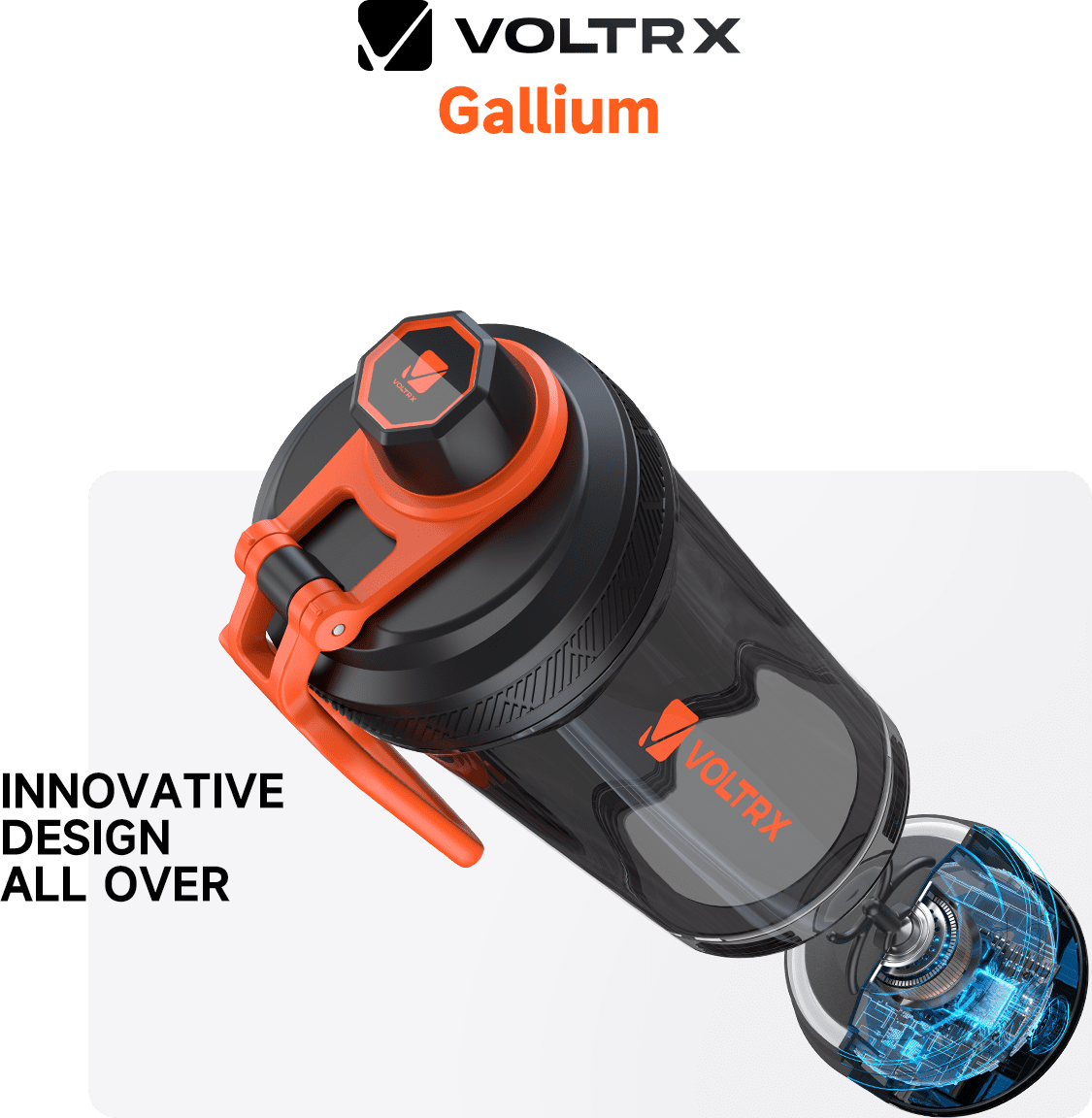 VOLTRX Gallium Electric Shaker Bottles All Color